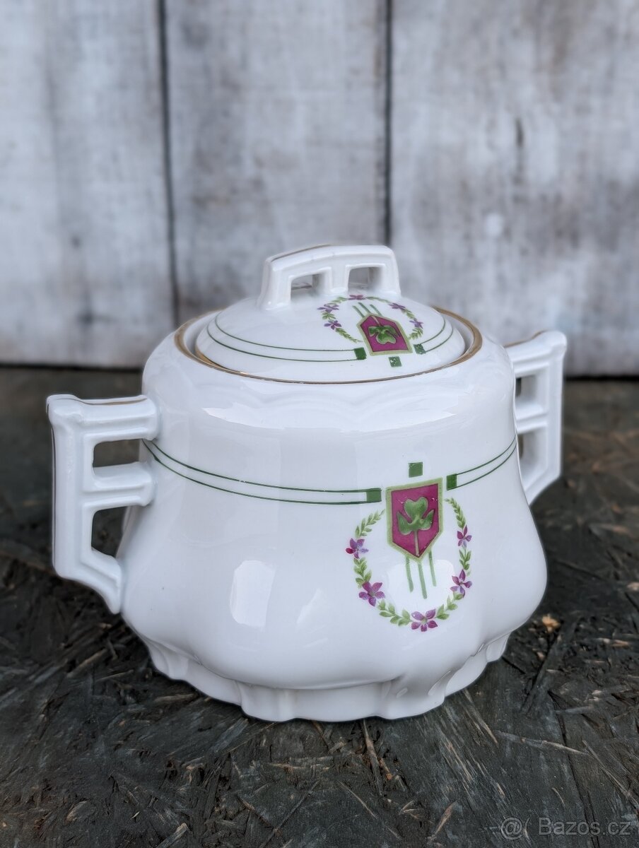 Sběratelská cukřenka v secesním stylu. - 2