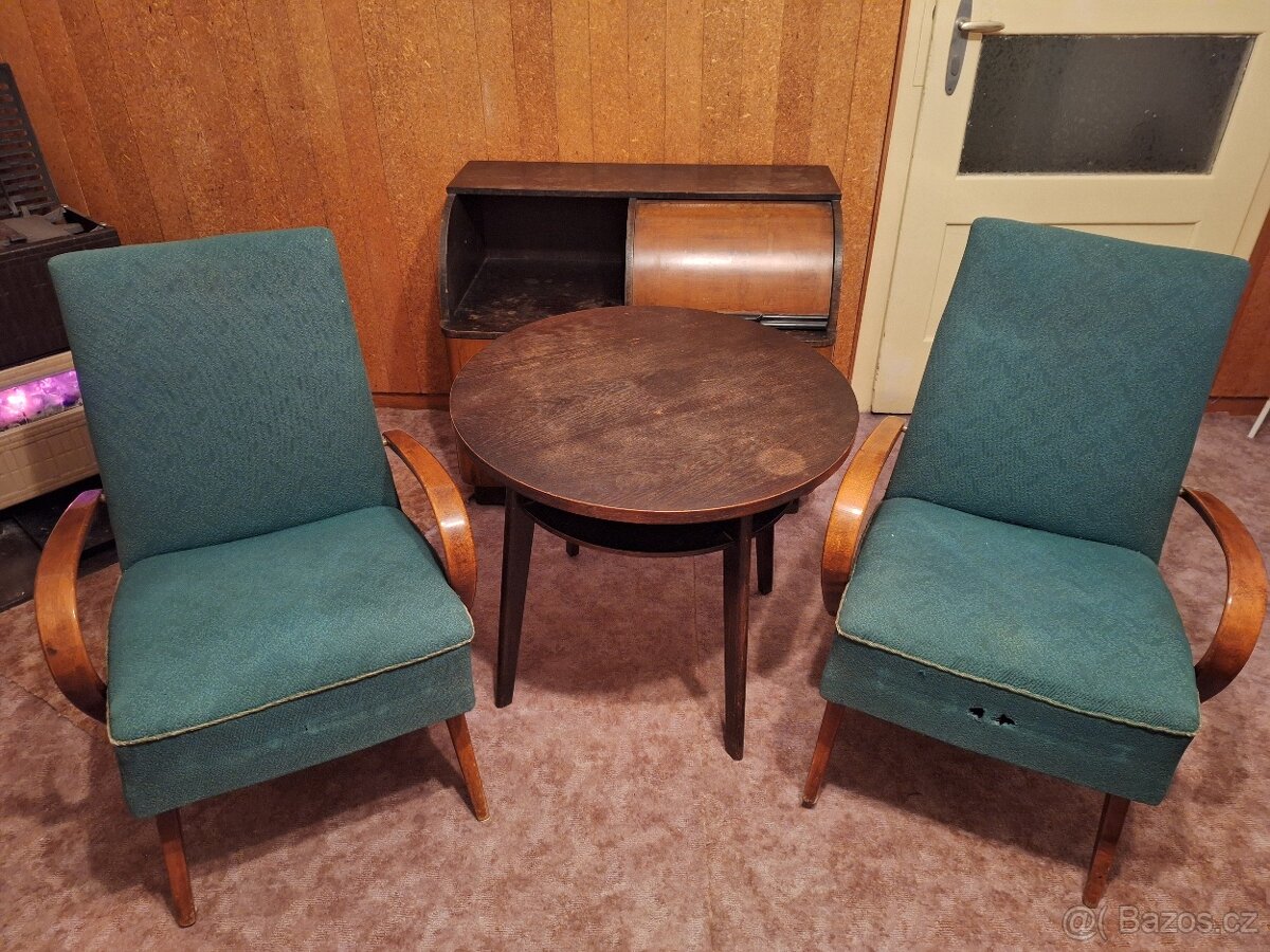 Retro křesla a stůl - 2