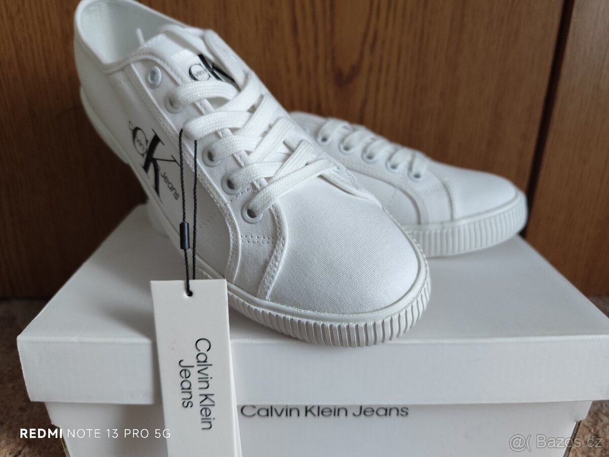 CALVIN KLEIN Jeans biele tenisky - 2