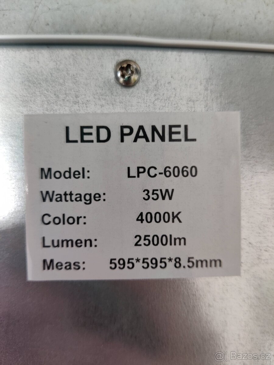Panel LED Slim 595x595mm, 35W, 2500 lm, 4000K - 2