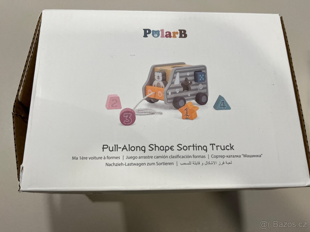 Dřevěná vkládací hračka - auto - 2