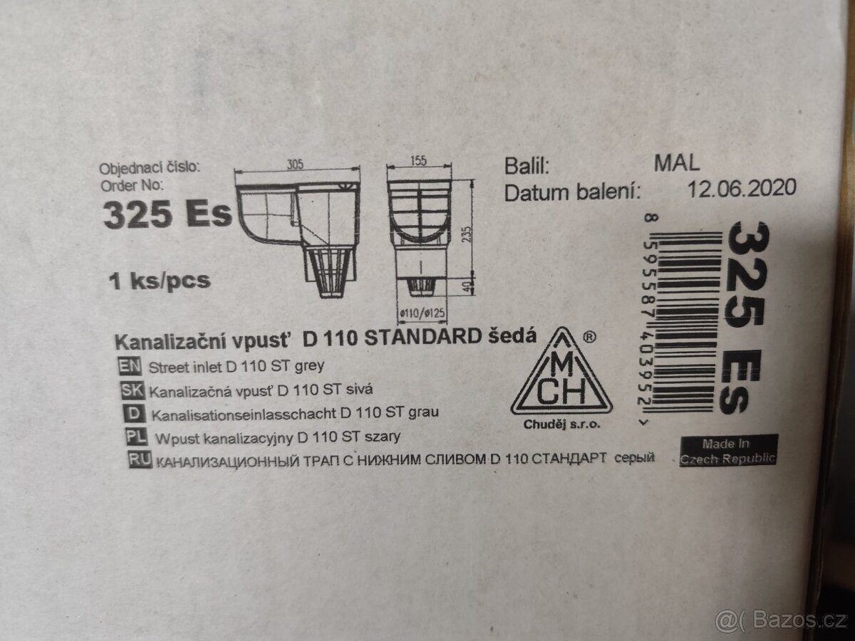 Vpusť spodní DN 110 - 2