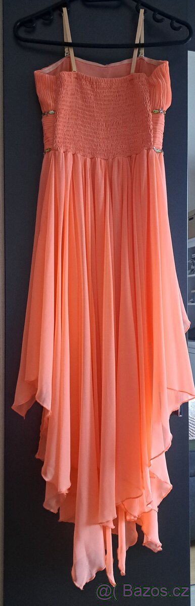 👗 Společenské / letní šaty – lososová barva - 2
