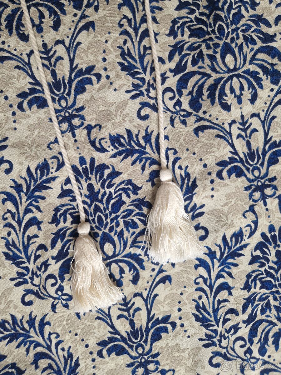 ŠATY MAXI -modré vzorované M-L - 2