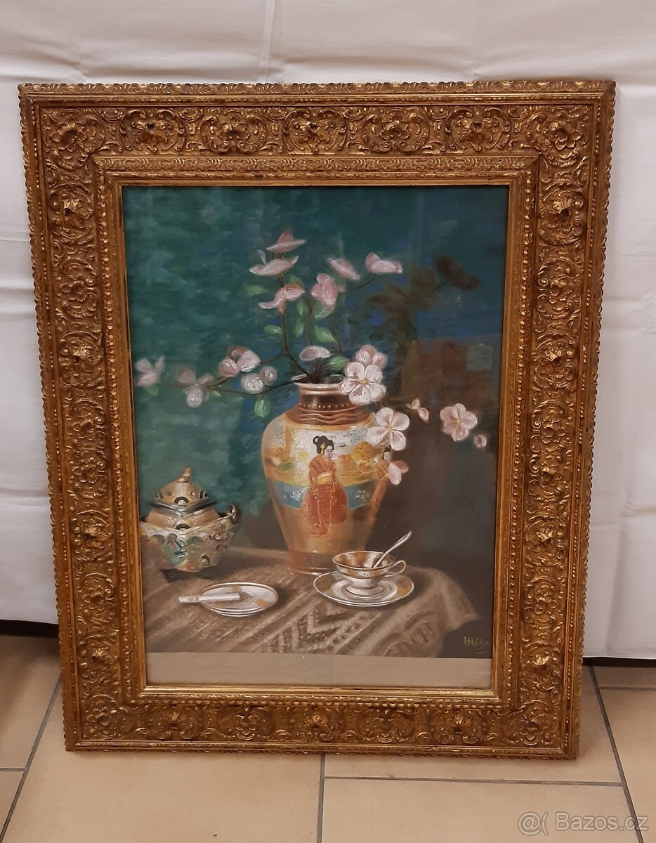 Obraz Jaroslav Háša" Zátiší orient " signováno , originál - 2