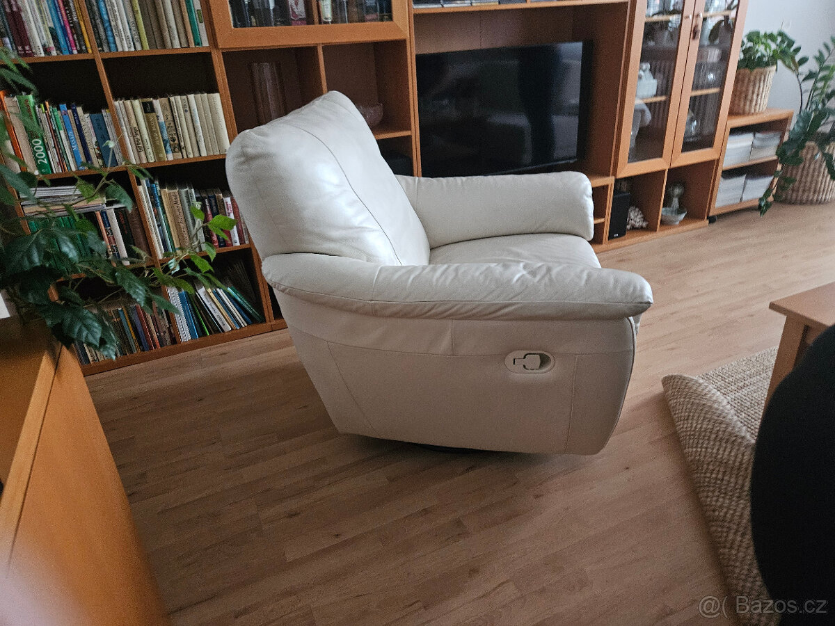 Kožené křeslo polohovací - 2