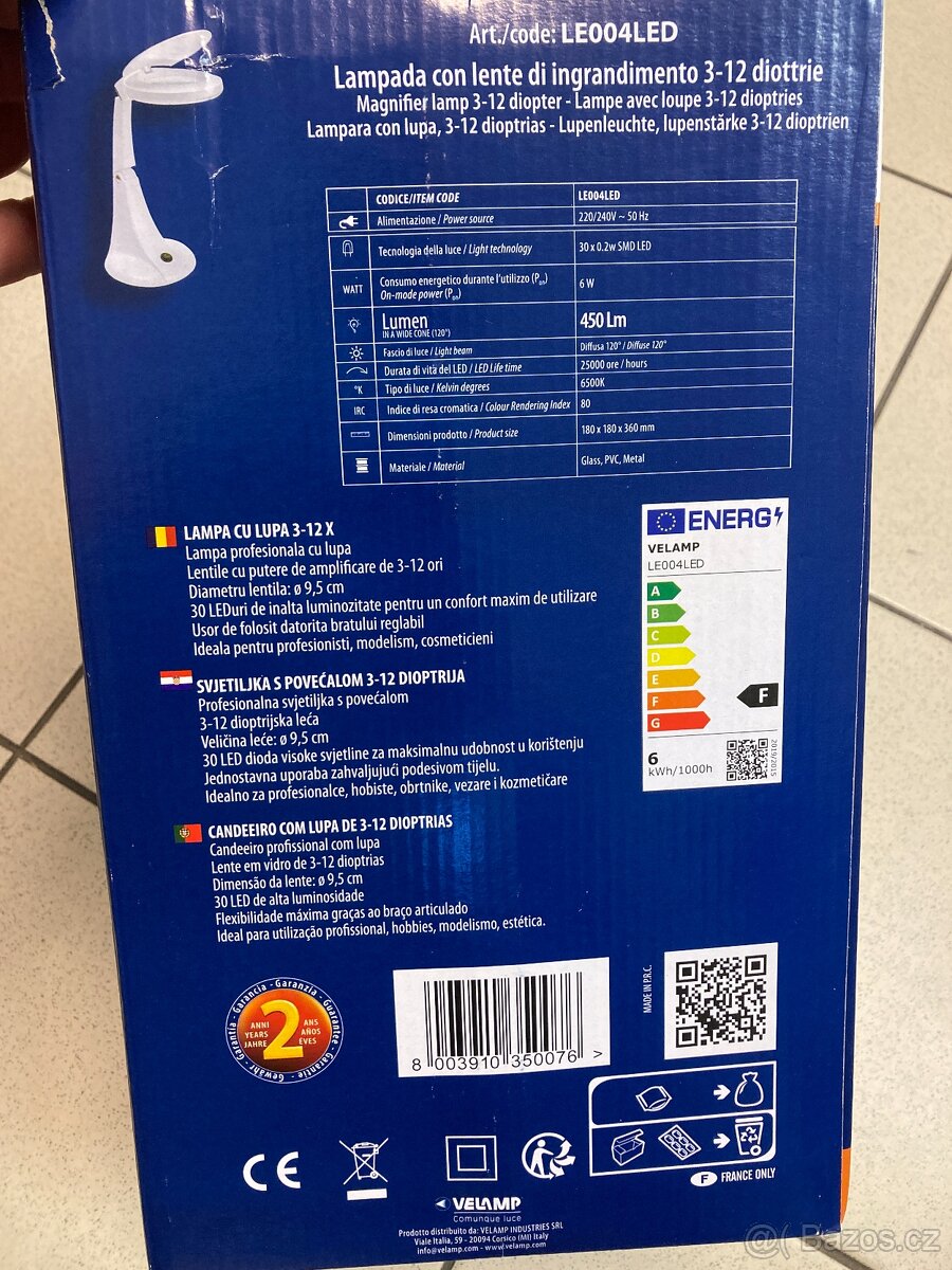Stolní lampa s lupou LE004LED značky VELAMP - 2