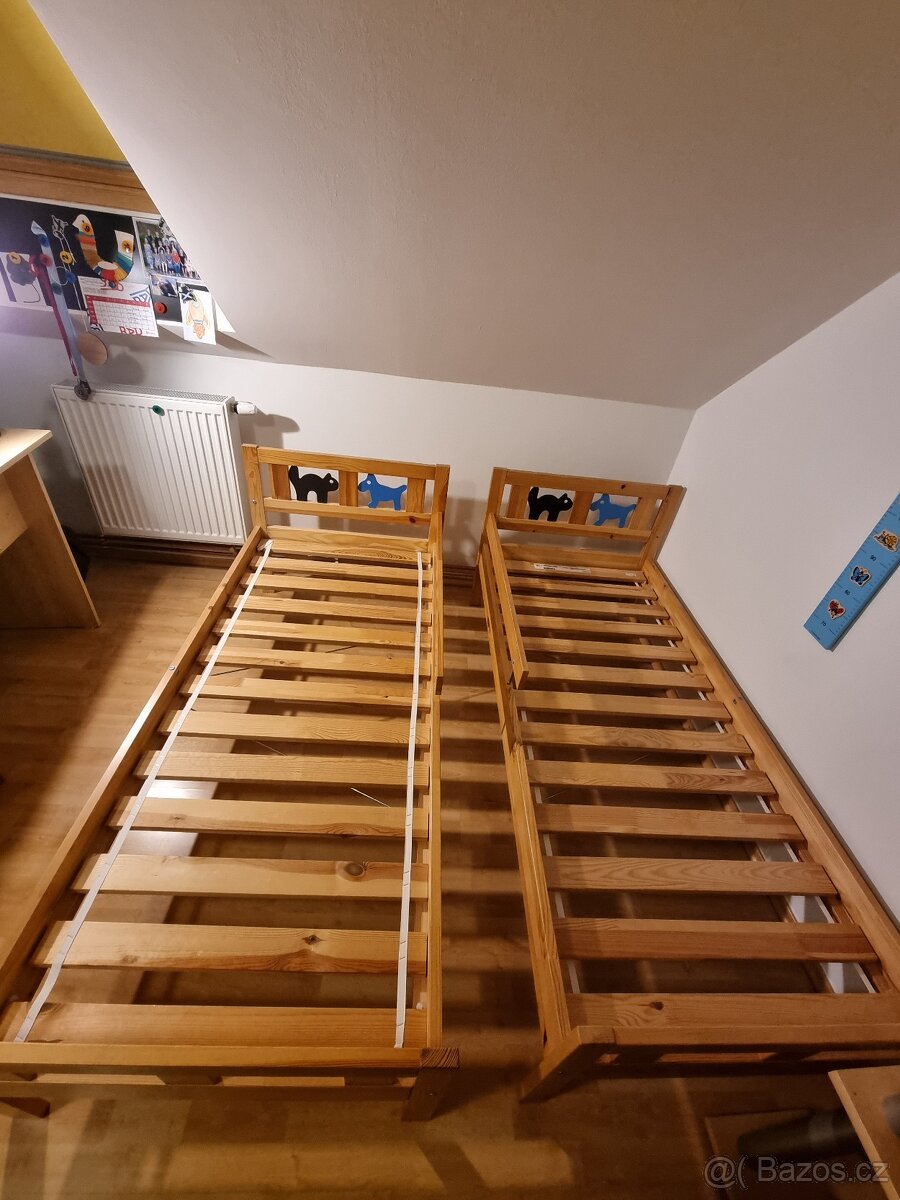 Dřevěnná postel KRITTER se zábranou - 2