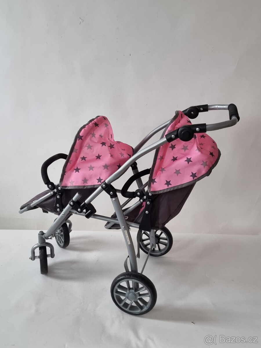 Dětský kočárek pro 2 panenky, dvojčata CHIC 2000 - 2