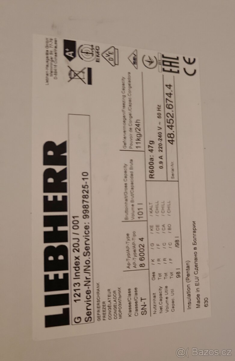 Mrazák Liebherr GT1213 - 2