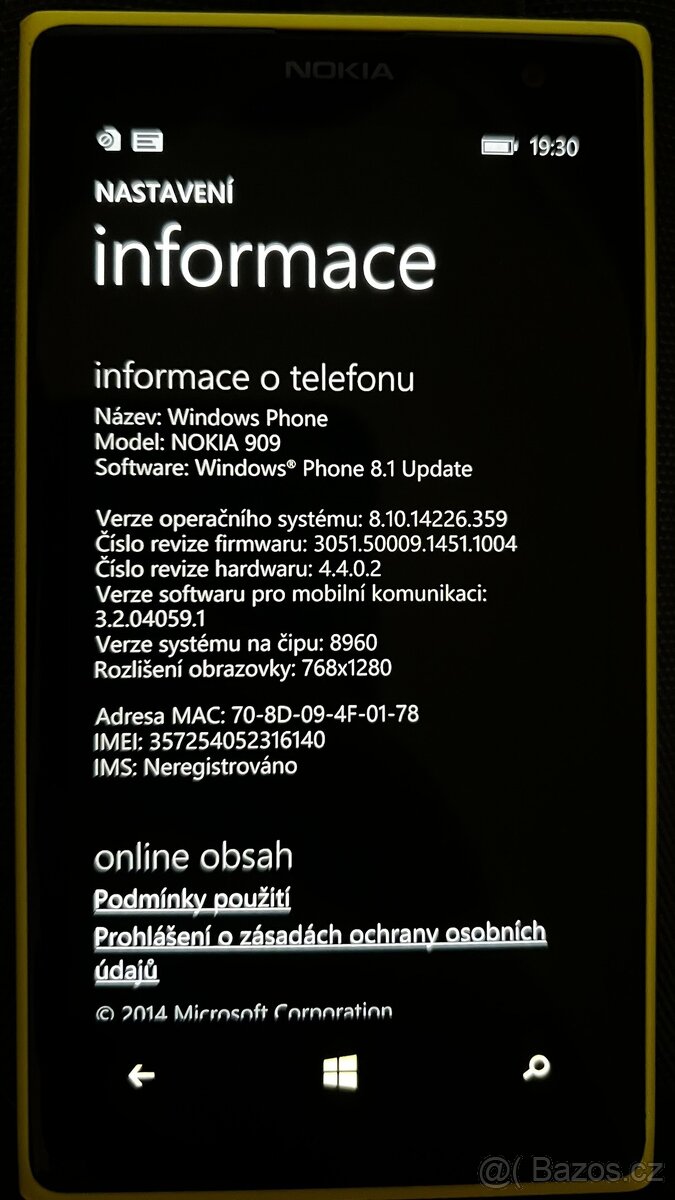 📱 Nokia Lumia 1020 – žlutá - 2