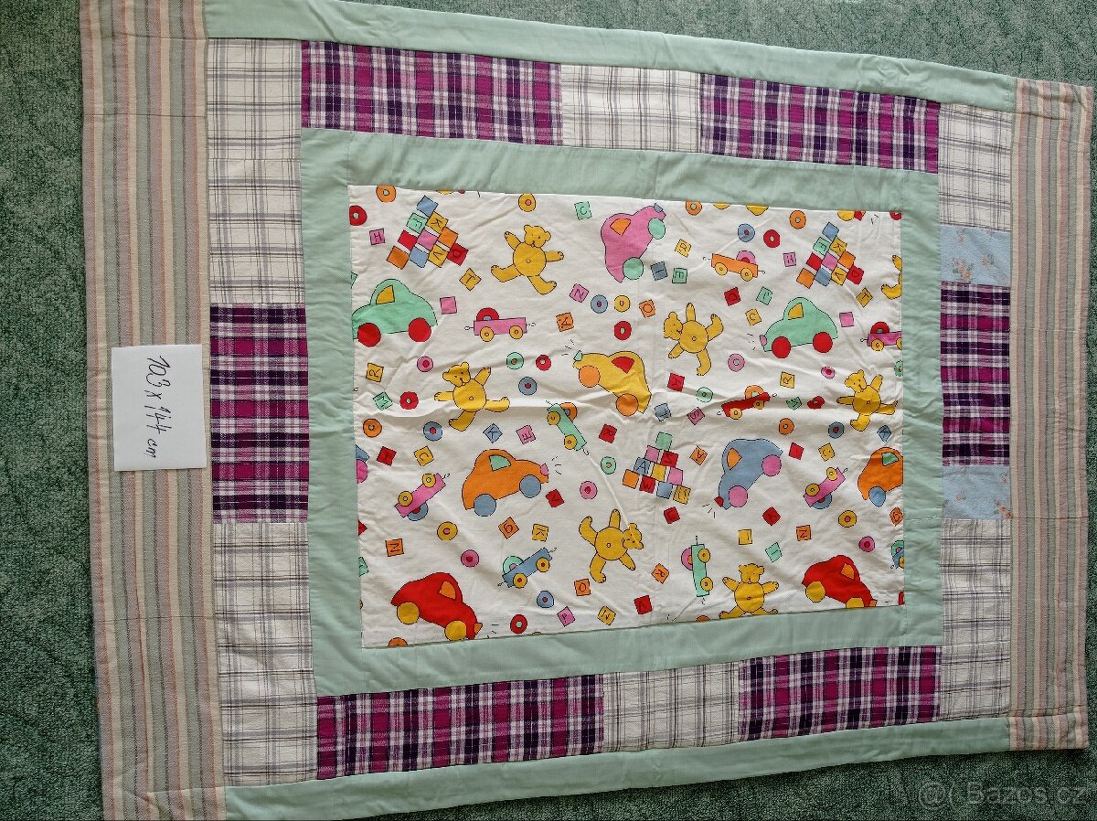 Hrací deky, hnízdo pro miminko,potahy na polštářky - 2