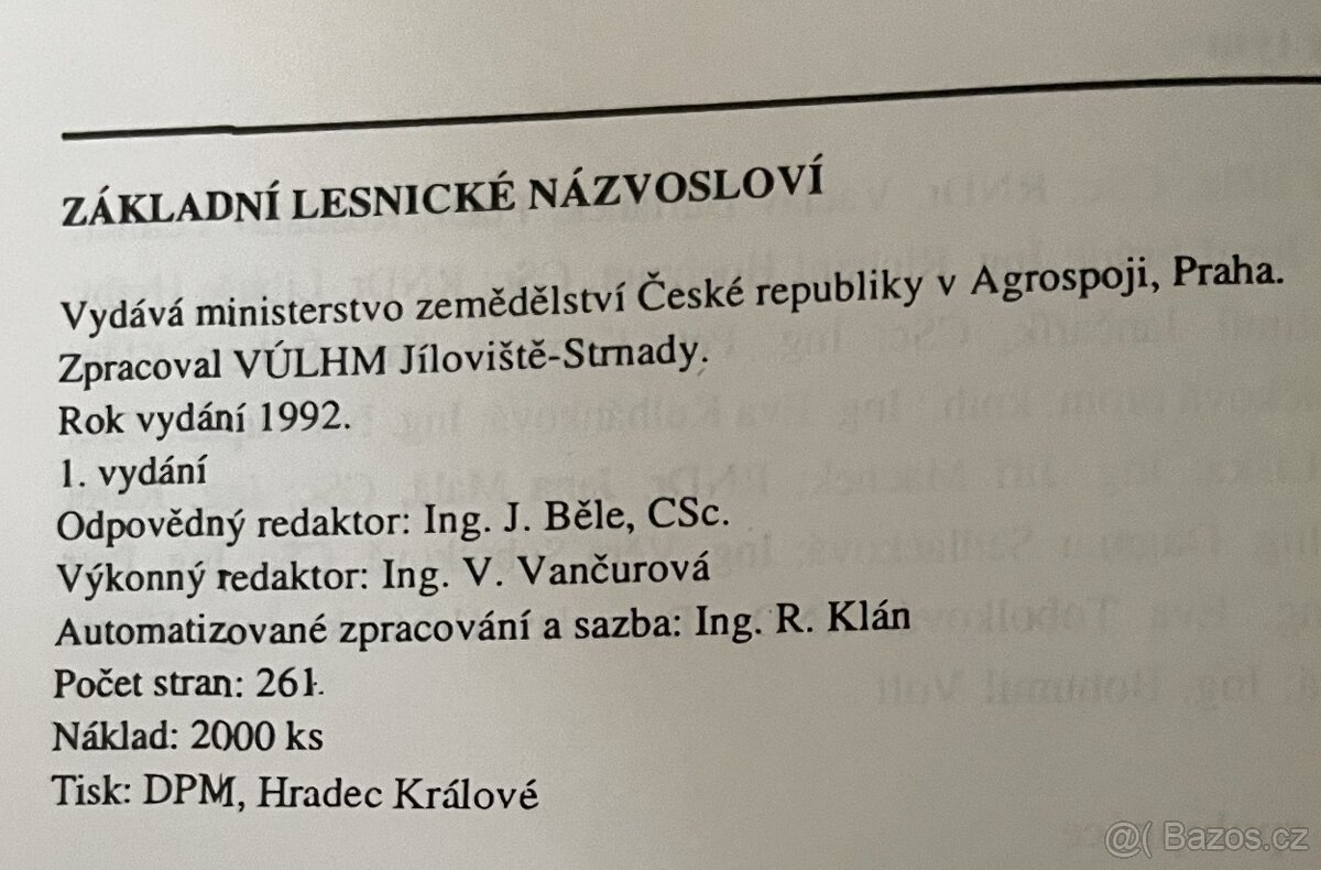 Základní lesnické názvosloví - 2