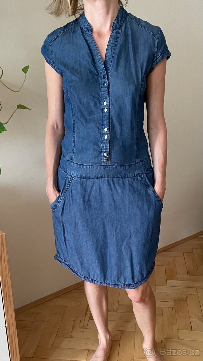 Lehké riflové šaty S - 2