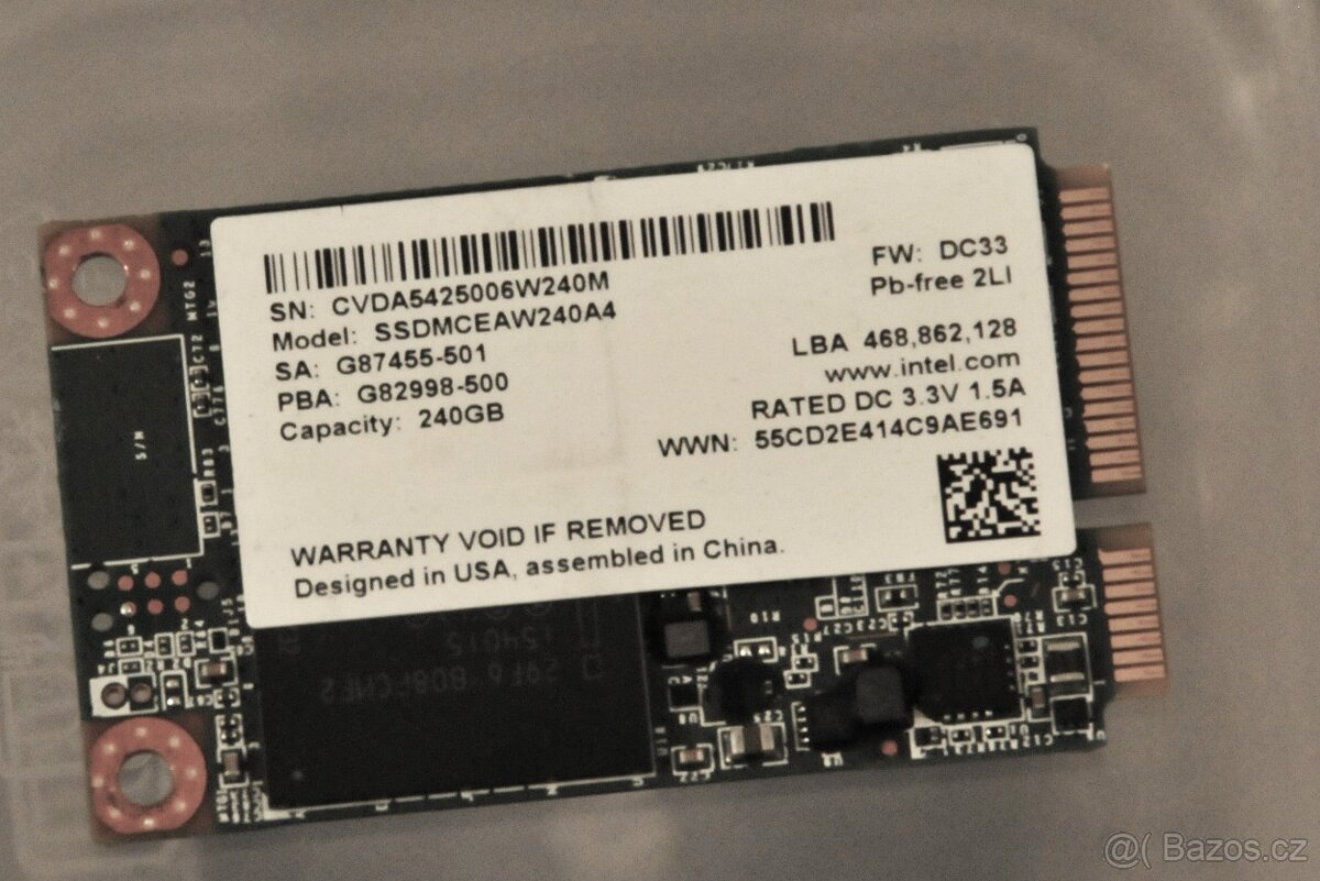 Intel SSD 240GB mSATA - 2