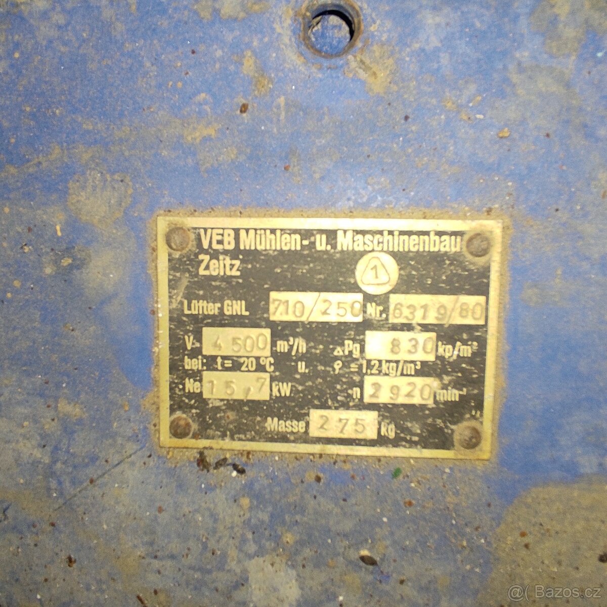 Radiální ventilátor VEB Mühlen-u. Maschinenbau Zeitz - 2