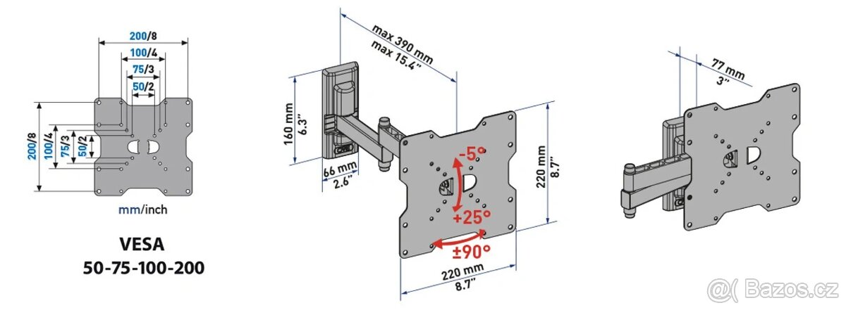 Držák Meliconi TV CME EDR200 26-40" - 2