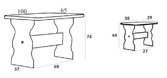 Jídelní stůl se dvěma taburetkami - 2