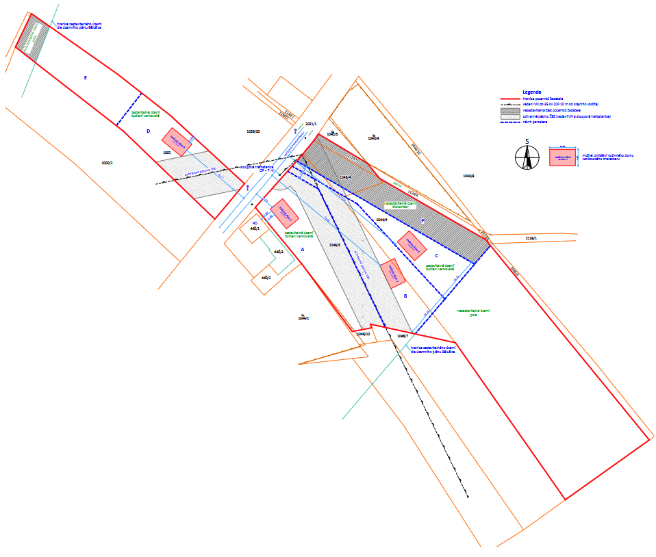 Stavební pozemky k výstavbě RD , 6779 m2, Bělušice, Kolín - 2
