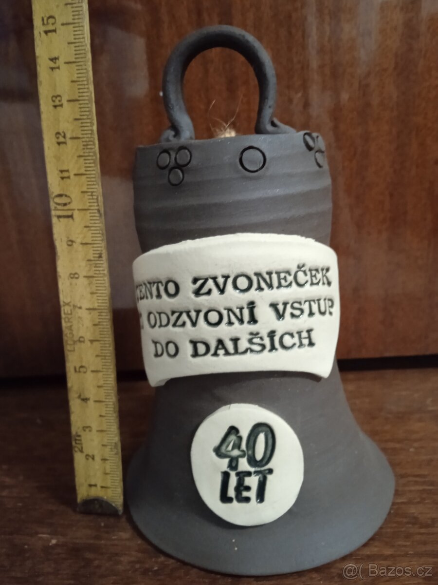 Keramický zvonek k 40. - 2