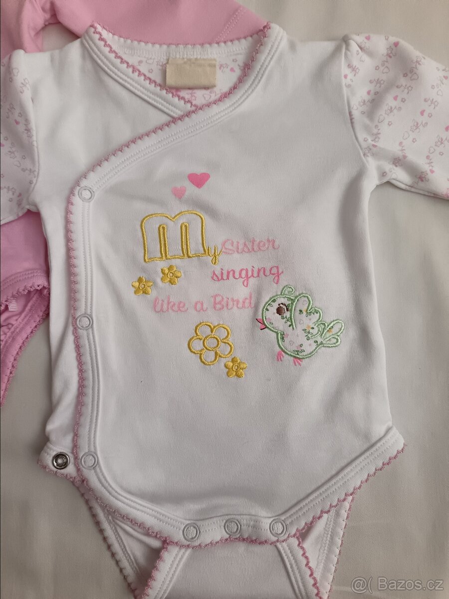 Novorozenecký set vel 56- 2x bodýčko - 2