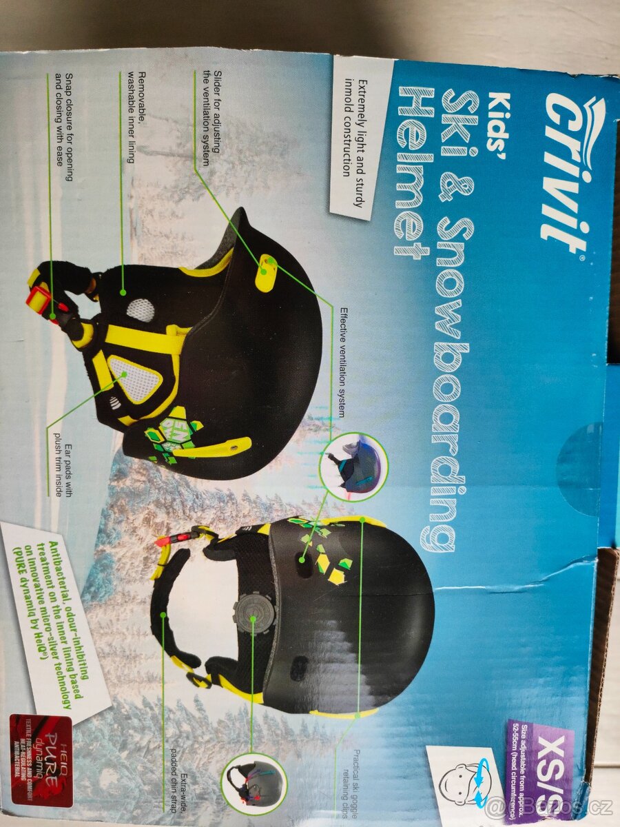 Dětská helma lyžařská + bryle - 2