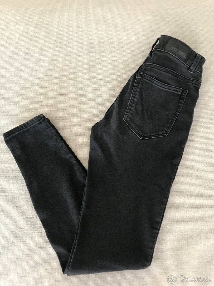 Džíny černé PULL&BEAR vel.34 - 2