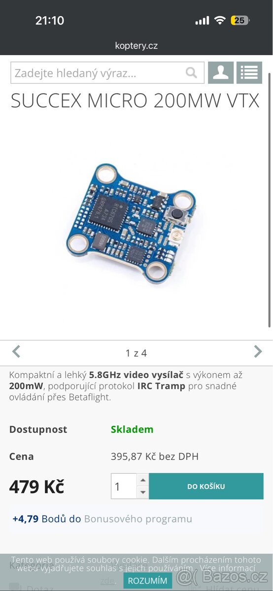 Prodám nepoužívané VTX - 2