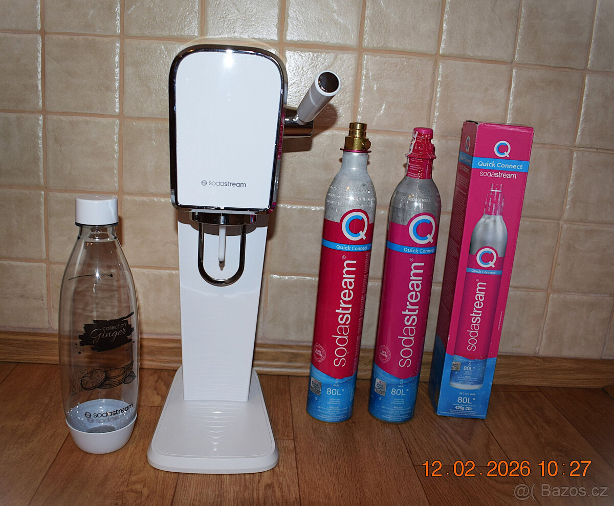 Sodastream ART - NOVÝ + 2x bombička s CO2. - 2