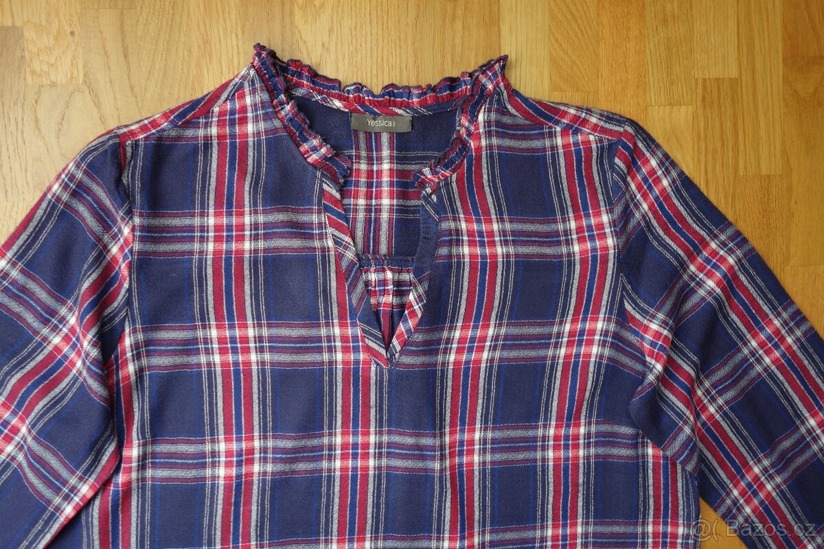Dámská kostkovaná halenka, blůzka vel.40 - 2