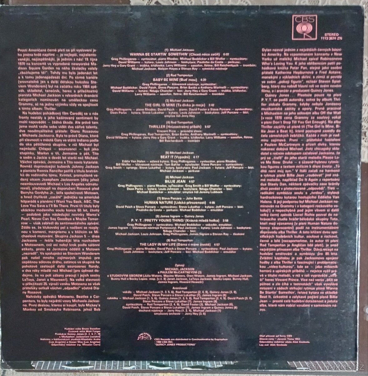 Michael Jackson Thriller LP - 2