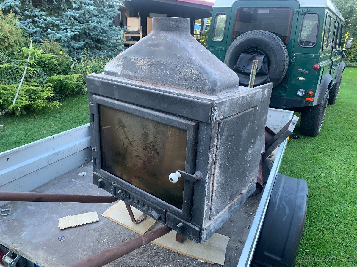 prosklená litinová krbová vložka - 2