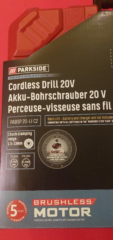 Aku vrtačka Parkside Performance 20V nová - 2