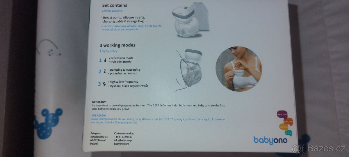 Elektrická odsávačka mléka BabyOno - v záruce - 2