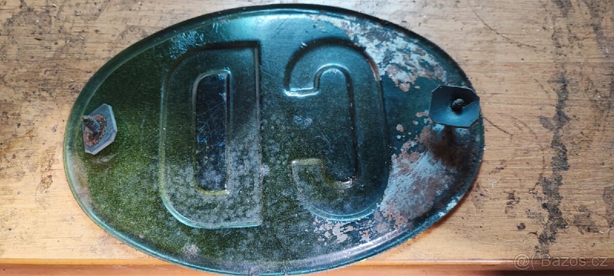 Stará cedulka SPZ diplomata CD - 2