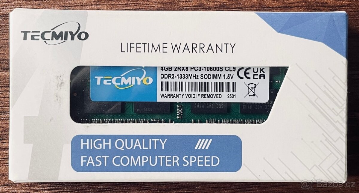 8GB RAM (2x4) DDR3 1333MHz SODIMM - 2