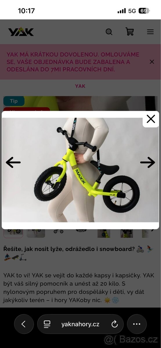Popruh na odráželo - 2