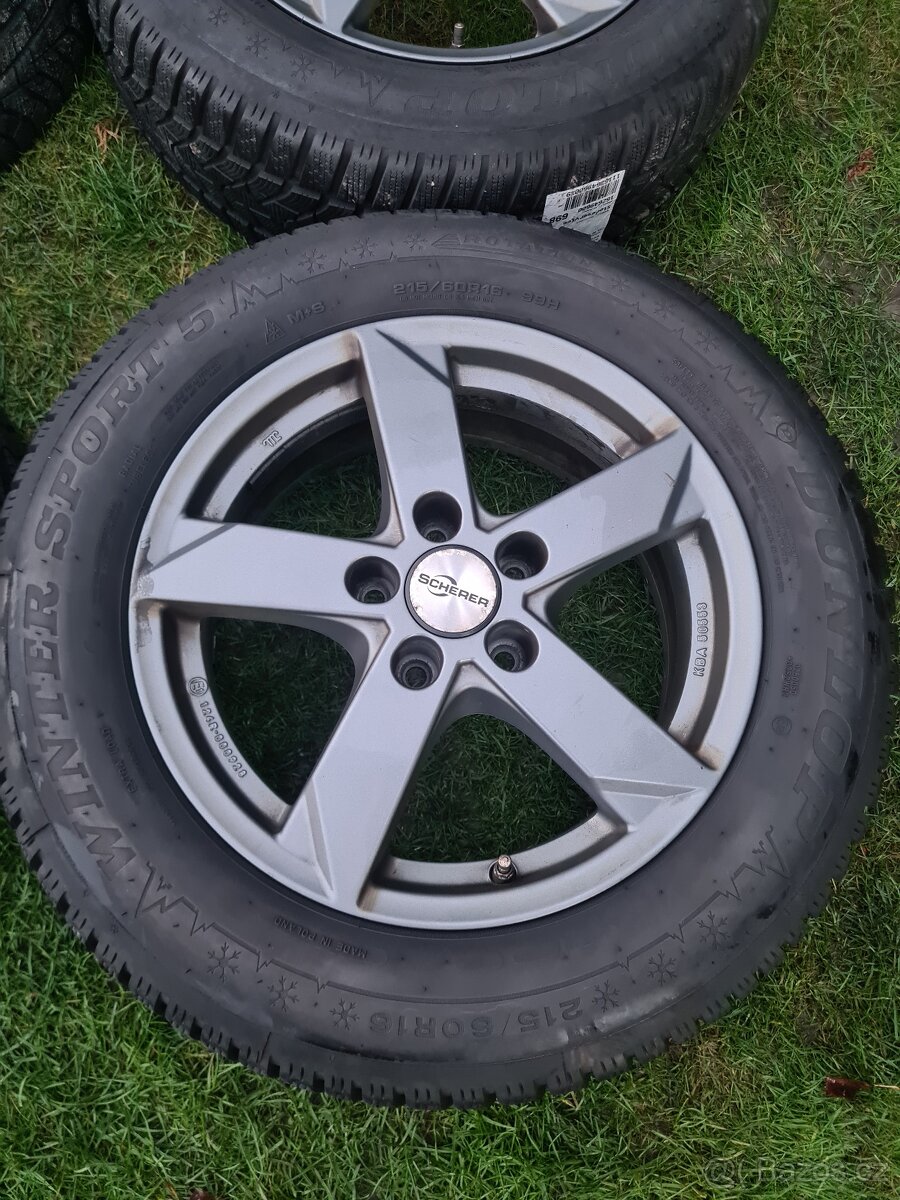 Alu kola 5x112 R16 6,5J ET42 zimní 215/60 R16 - 2