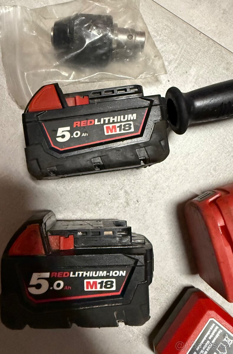 Milwaukee aku kombi kladivo sds plus set - 2