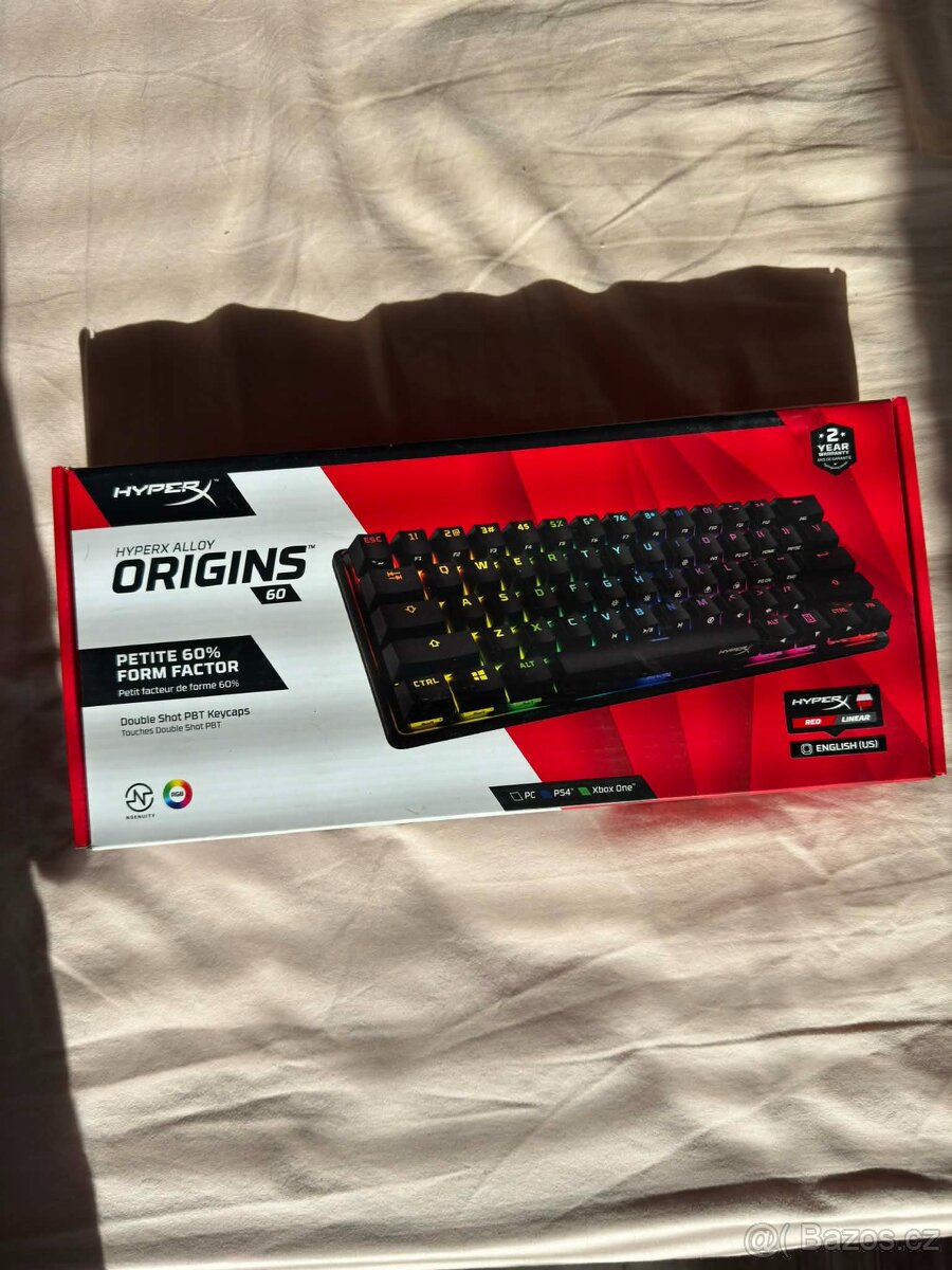 Herní klávesnice HyperX Alloy Origins 60 - lineární spínače - 2