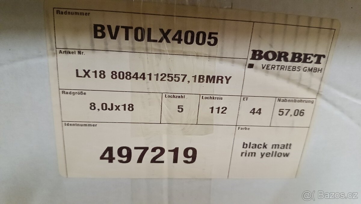 R18 5x112 mm borbet - 2
