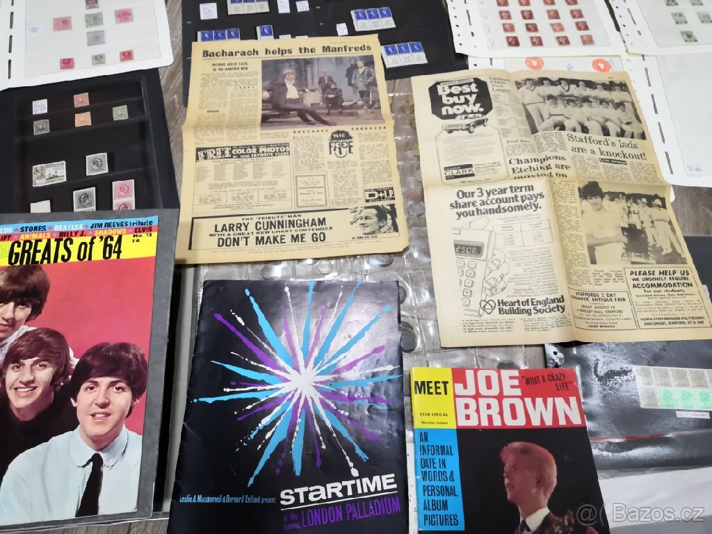 známky, mince, staré dokumenty. - 2