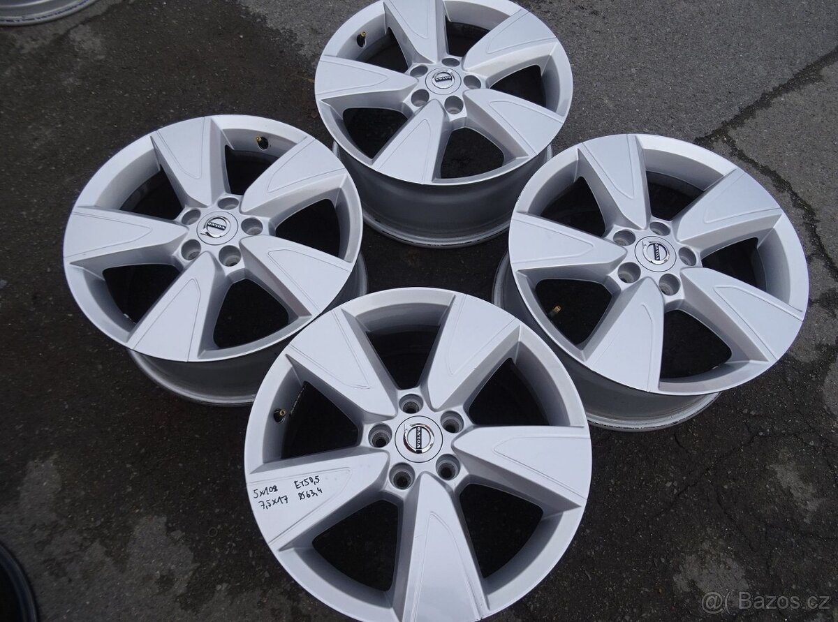 Alu disky origo Volvo 17", 5x108, ET 50,5 , šíře 7,5J - 2