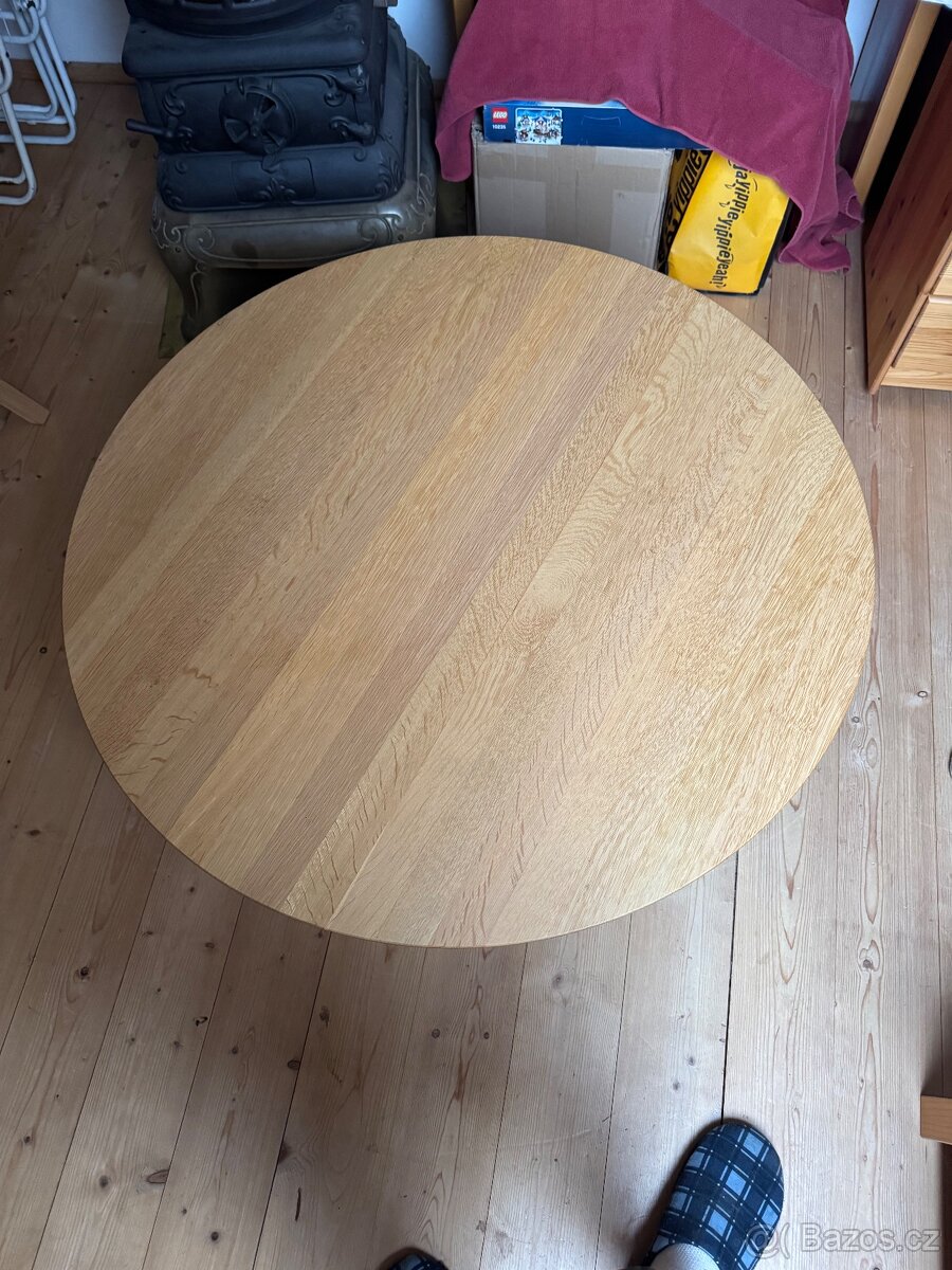 Dubový stolek 90cm průměr - 2