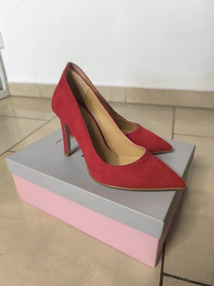 Červené lodičky La Farfalla - NOVÉ - 36 - 2