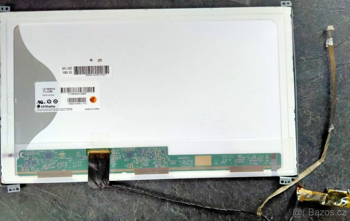 Panely displeje 15.6" 1366x768px - 2