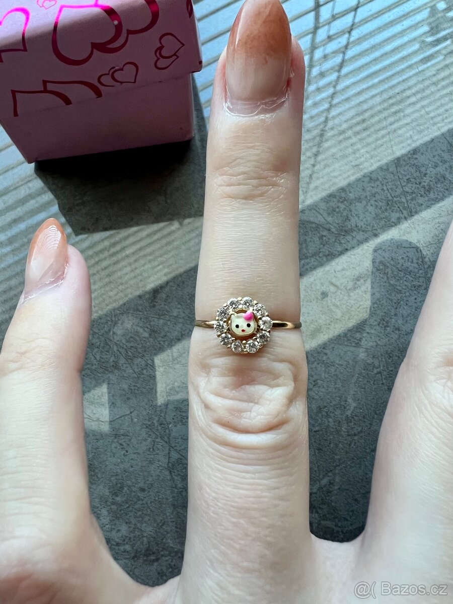 Dívčí prsten Hello Kitty 14 Kt - 2