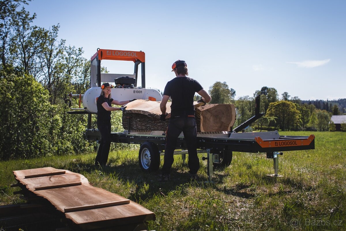 Pásová pila Logosol B1001 s benzínovým motorem 27 hp - 2