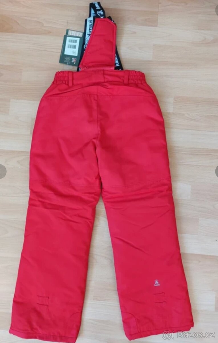 Nové lyžařské červené zimní kalhoty, oteplovačky, 152, Kamik - 2