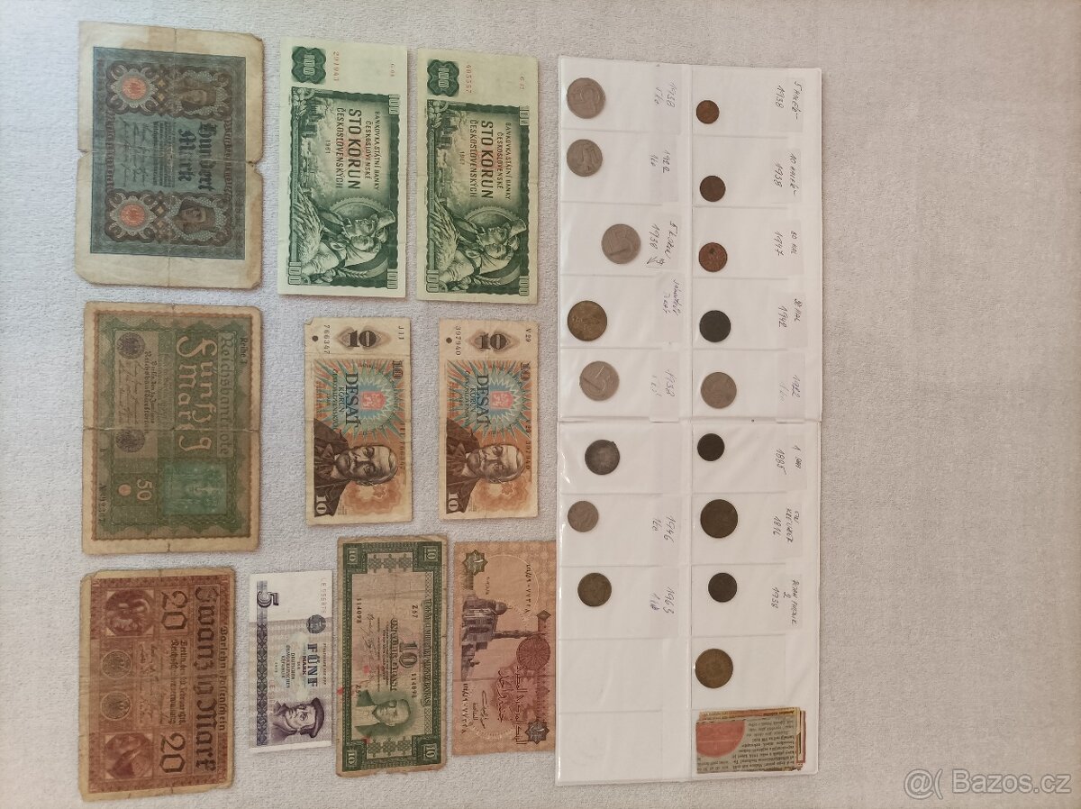 Sbírka starých mincí a bankovek - 2